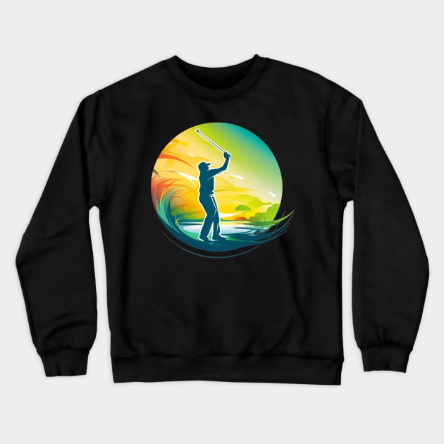 Golf enthusiast, Fore golf, no golf no life,golfing evolution, golf activity golf player, funny golf lover swing Crewneck Sweatshirt by GuGus